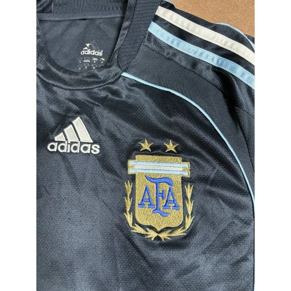 Adidas Argentina Lionel Messi Player Issue #18 Jersey 2007 2008 Away Blue Large